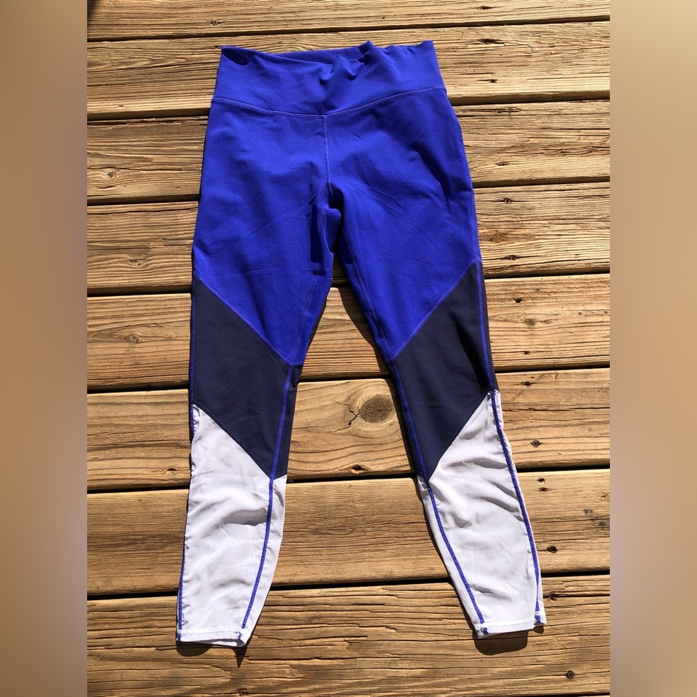PowerHold By Fabletics Sz.M Blue & Grey Leggings